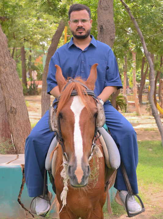 Essential Peacock Blue - Solid - Relaxed Fit Men's co-ord set