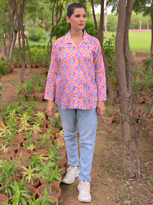 Turtle Mesh-Women Free Spirit Loose Fit shirt