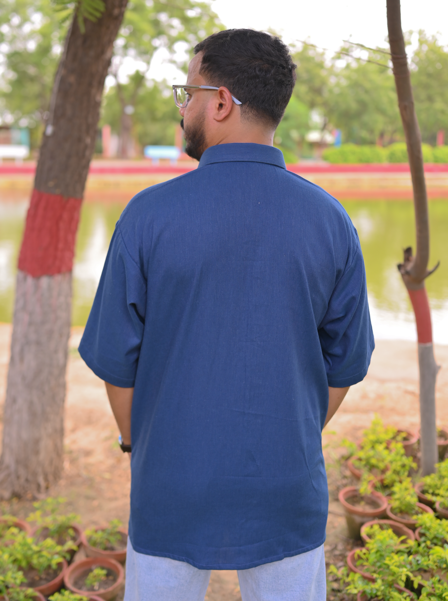 Essential Peacock Blue - Solid - Relaxed Fit Men's Shirt