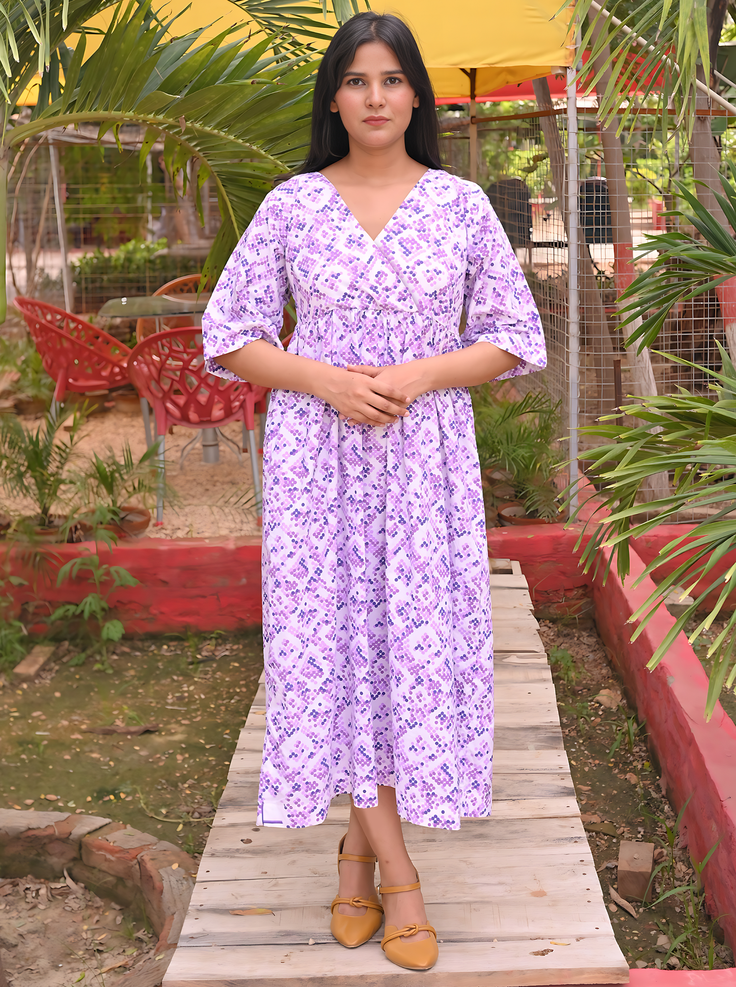 Buzz-Purple-Wrap Up Dress