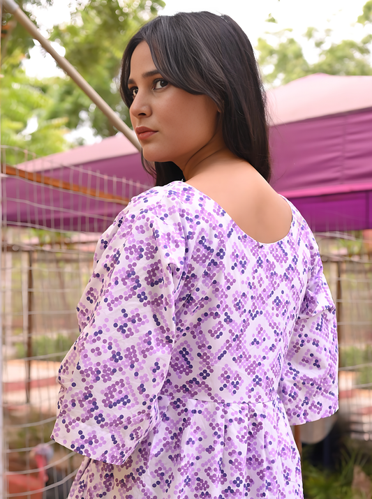 Buzz-Purple-Wrap Up Dress