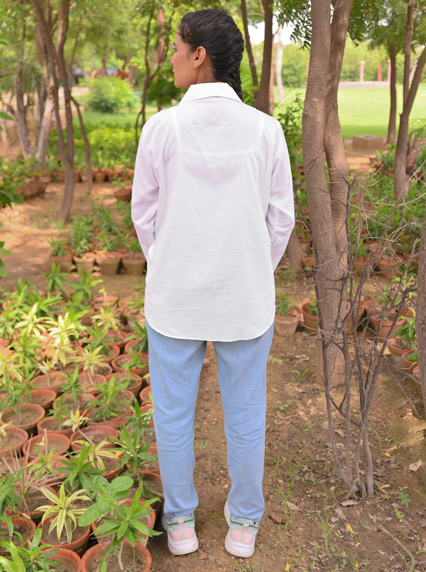 Essential White - Solid - Full Sleeve Relaxed Fit Women's Shirt