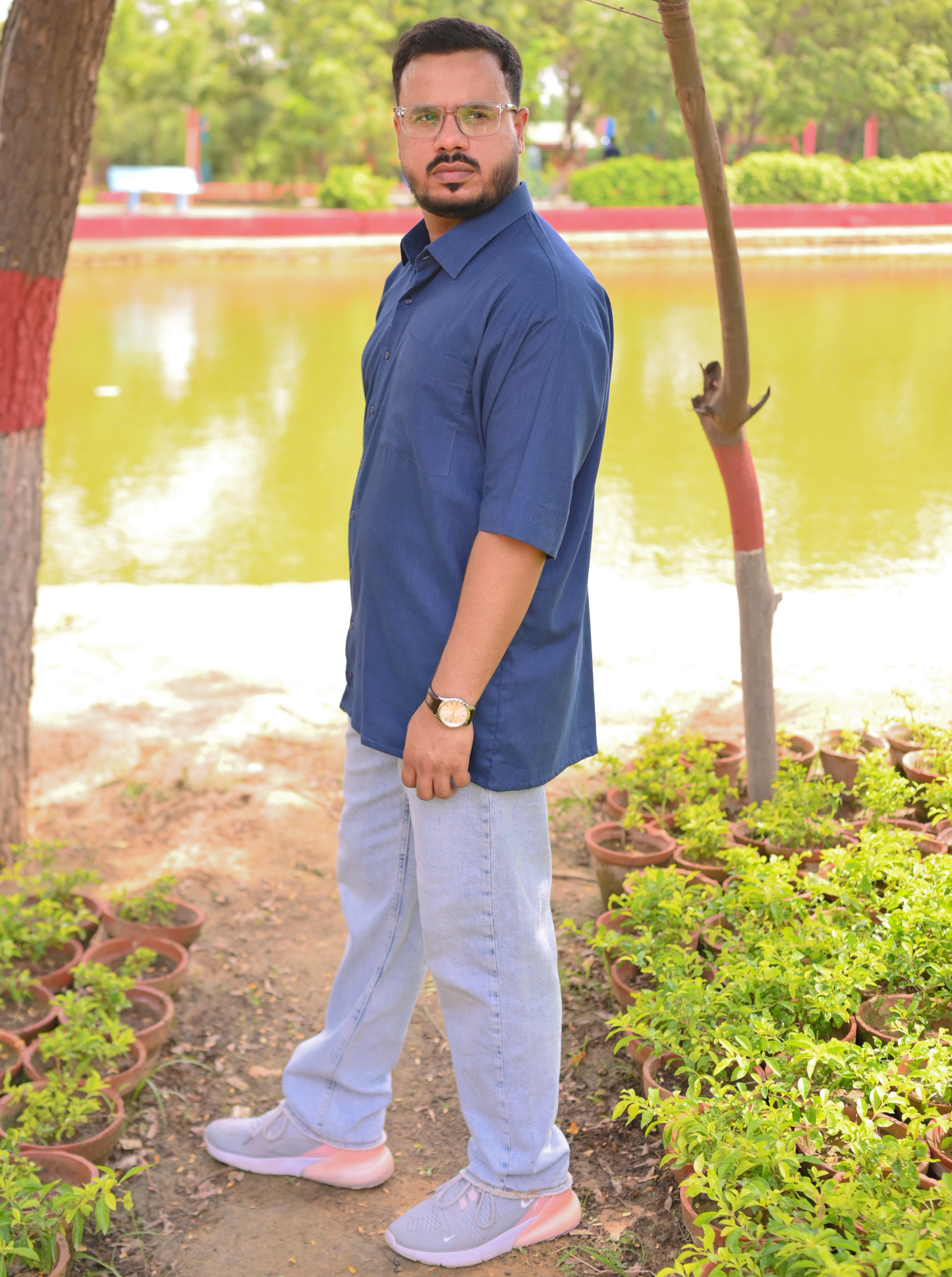 Essential Peacock Blue - Solid - Relaxed Fit Men's Shirt