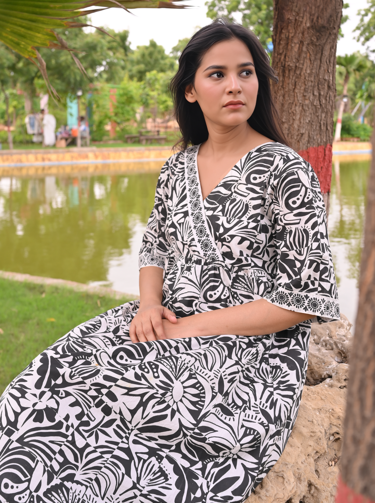 Tropicana-Black-Wrap Up Dress