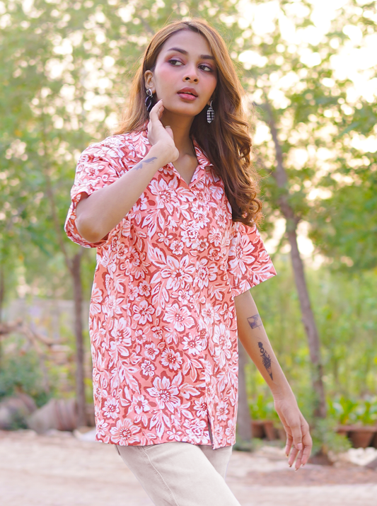 floweret women loose fit shirt